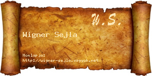 Wigner Sejla névjegykártya